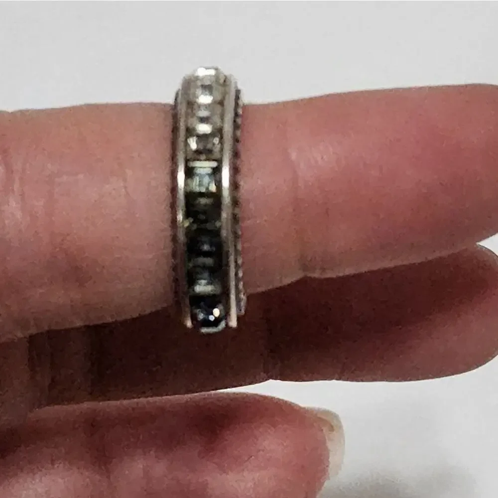 Brighton black Spectrum crystal‎ ring size 7